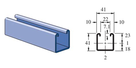 Unistrut Channel 41-41|aluminum strut channel-strut channel 41x41 solid