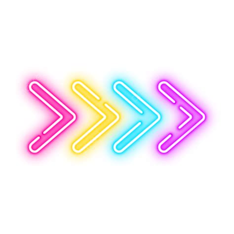 Neon Arrow Vector Illustration, Neon Arrow, Neon Right Arrow, Right ...