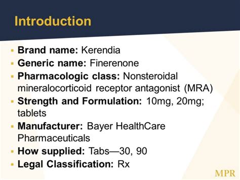 New Drug Product: Kerendia - MPR