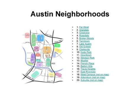 Austin Tx Neighborhoods Map - Austin Tx USA • mappery