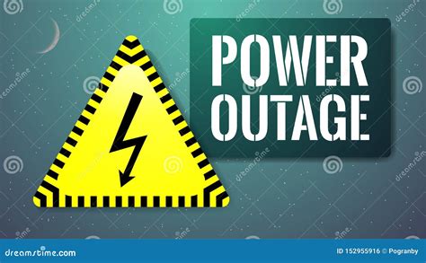 No Electricity. Power Outage Concept on Dark Background Stock Vector - Illustration of ...