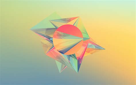 Multicolored digital art, geometry, digital art, Justin Maller HD wallpaper | Wallpaper Flare