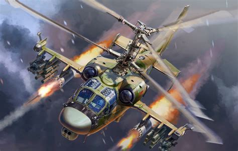 Download Aircraft Helicopter Attack Helicopter Kamov Ka-52 Military Kamov Ka-52 Alligator HD ...