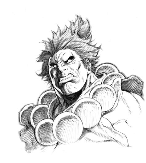 AKUMA - Sketch For Japan by alvinlee.deviantart.com | Street fighter art, Street fighter ...