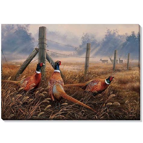 Pheasant Canvas Wall Art "Meadow Mist" | Hunting art, Wildlife paintings, Deer painting