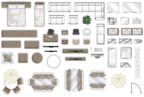 2d furniture top-down view | 3D model | Interior design photos, Interior design layout, Top ...