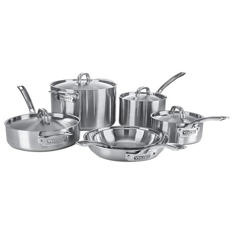 Viking Professional 5-Ply Stainless Steel 10 Piece Cookware Set – Hedys