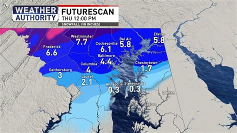 WINTER WEATHER: Double-digit snow for parts of Baltimore region on ...