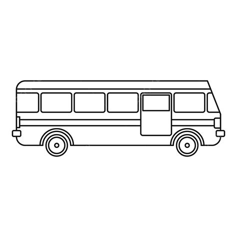 Bus Outline Vector PNG Images, Bus Icon Outline Style, Bus Icons, Style ...