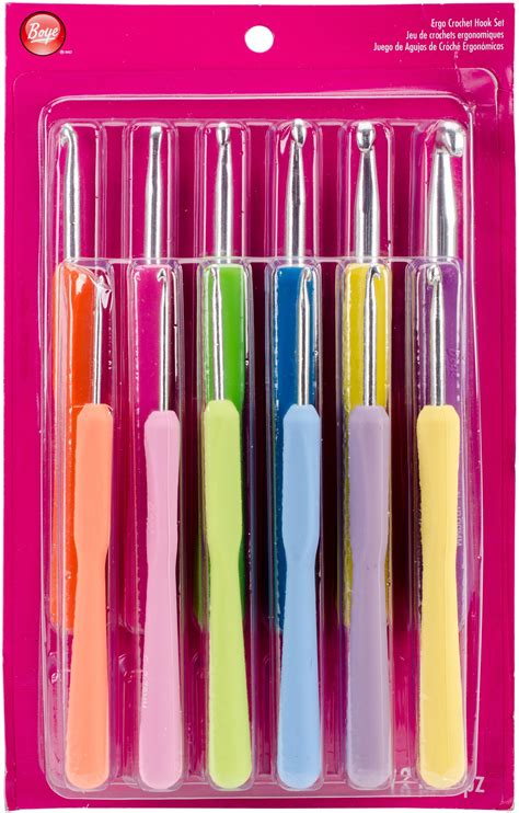 Boye Crochet Hook Set Ergonomic 12pc 12p - Walmart.com - Walmart.com