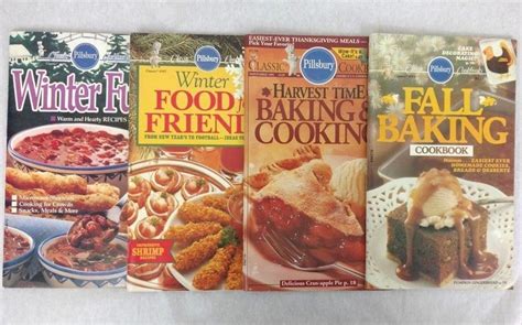 4 Pillsbury Classic Cookbooks Fall Baking Winter Fun Entertaining Recipes Meals | Entertaining ...