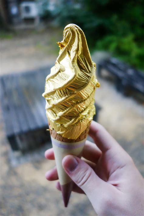 Something Weird I Saw Today — Ice cream wrapped in pure gold leaf ...