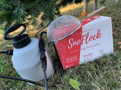 How to Flock a Christmas Tree Using Snoflock Powder - Roost + Restore