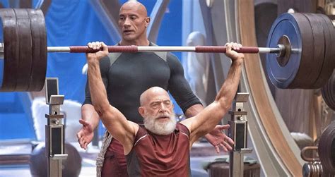 The Rock And JK Simmons Get A Workout In On The Set Of 'Red One'