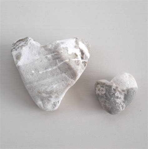 Natural Heart Shaped Rocks Pair of Heart Stones Small