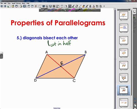 Properties of Parallelograms | Geometry, Math, Mathematics