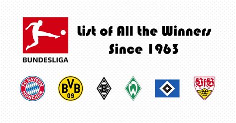 Bundesliga Winners List By Year: Most Successful Teams in Germany (1963 - 2024)