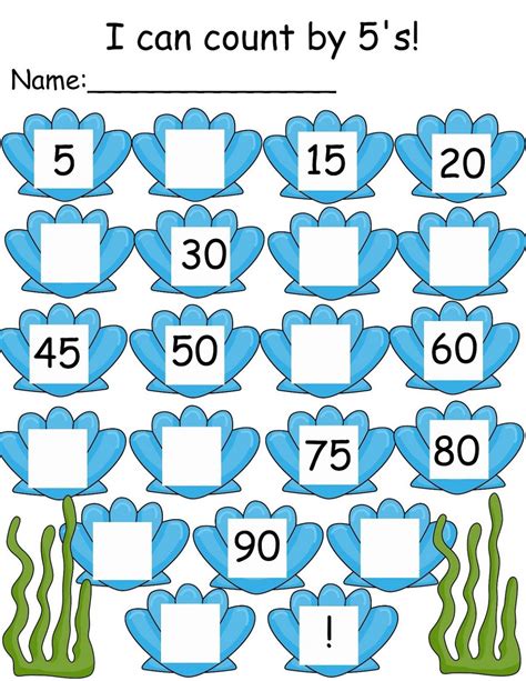 Skip Counting By 5s Worksheets