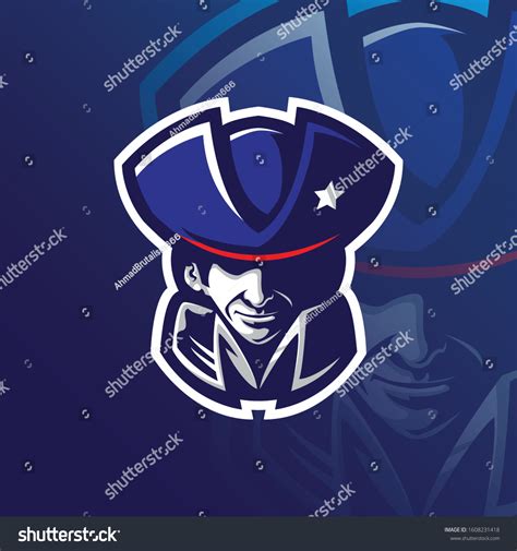 Patriot Mascot Logo Design Vector Modern Stock Vector (Royalty Free ...