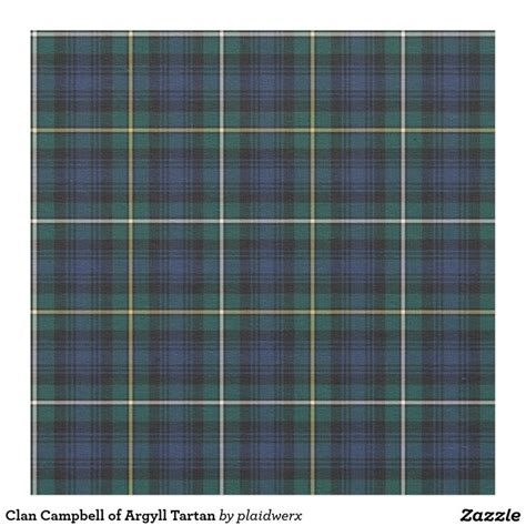 Clan Campbell of Argyll Tartan Fabric | Tartan fabric, Fabric, Tartan