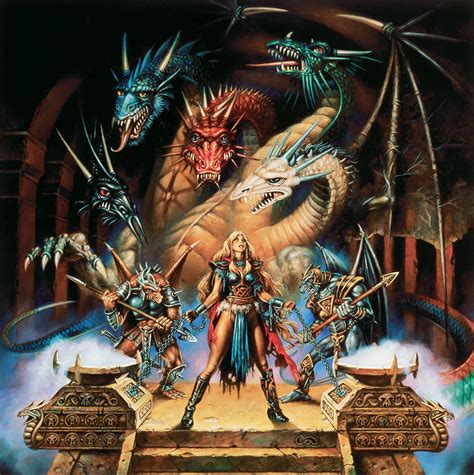 Clyde Caldwell Signed Dragonlance Canvas Giclée Art Print ~ Dragons of ...