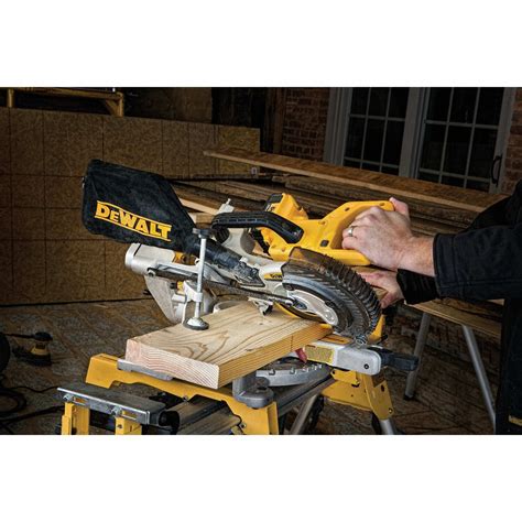 DEWALT Cordless, Miter Saw, 7 1/4 in Blade Dia., Max. Blade Speed 3,750 RPM, 5/8 in Arbor Size ...