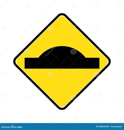 Speed Bump Traffic Sign Icon Stock Illustration - Illustration of rule ...