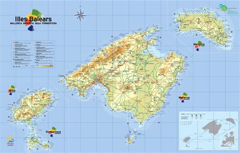 Mapa de las Islas Baleares - Tamaño completo