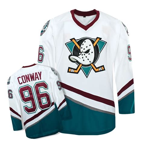 Hockey Jersey Mighty Ducks Movie Jerseys #96 CONWAY Stitched Jerseys Winter Sport Wear Ice ...