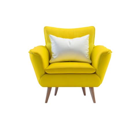 Minimalistic modern living room Yellow armchair Seat clipart on ...