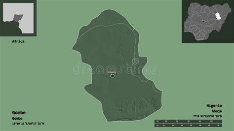 Gombe State map vector stock vector. Illustration of black - 137714990