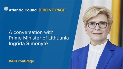 A conversation with Prime Minister of Lithuania Ingrida Šimonytė - YouTube