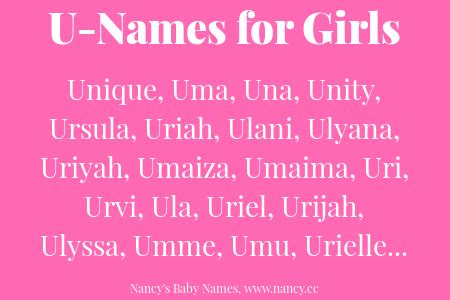 U-Names for Baby Girls | J baby girl names, Girl names, Trendy baby boy names