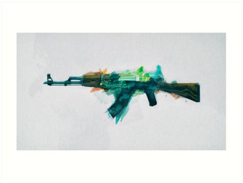 "CS:GO AK-47 Fire Serpent" Art Print by LexyLady | Redbubble