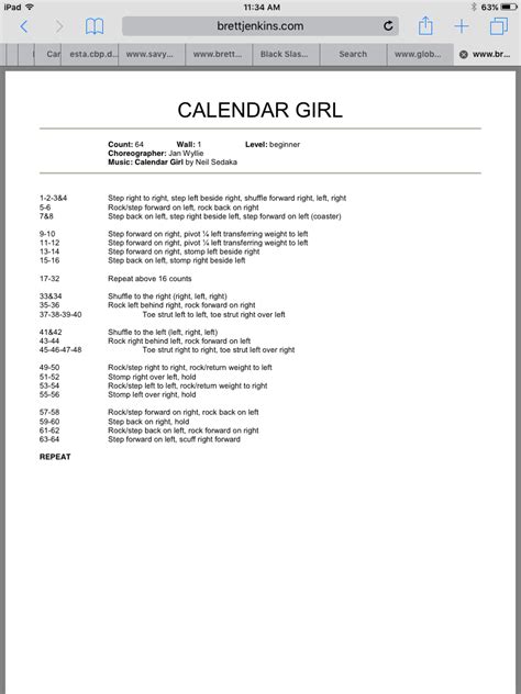 Calendar Girl-Music-Calendar Girl - Neil Sedaka | Line dancing ...