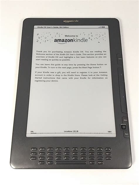 Amazon Kindle DX 2nd Gen Graphite | Model D00801 | NEW BATTERY PLEASE ...