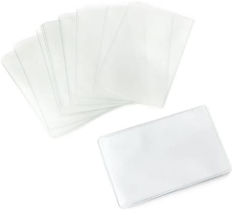 SimpleLife 20 Piece Soft Clear Plastic Card Sleeves Protectors,Credit ...