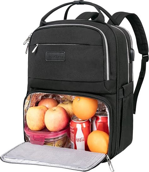 VANKEAN Lunch Backpack Insulated Cooler Backpack Lunch Box Laptop Backpack College Casual ...