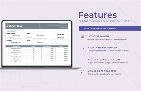 Design Bill Template in Excel, Google Sheets - Download | Template.net