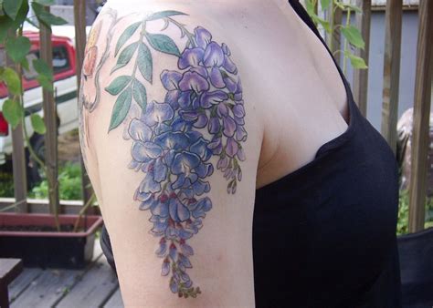 Wisteria arm (butterfat78) Tags: plant flower floral tattoo botanical wisteria flowertattoo ...