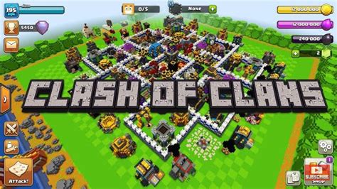 Clash of clans minecraft version - YouTube