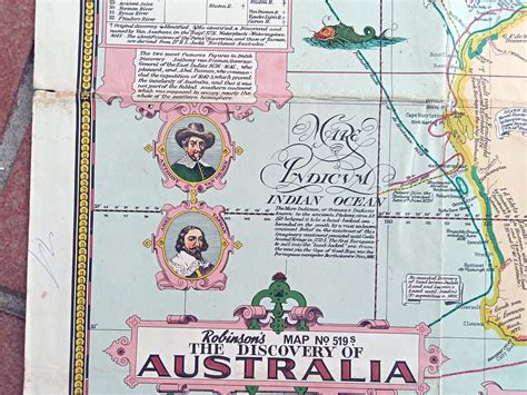 The Discovery of Australia Pictorial Map by James Emery 1970 – The Old ...