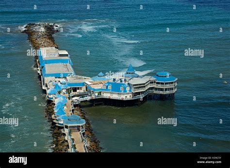 La Rosa Nautica Restaurant on breakwater, Miraflores, Lima, Peru Stock Photo: 156944423 - Alamy