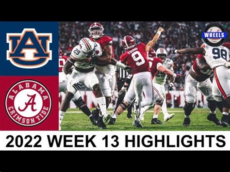 #7 Alabama vs Auburn Highlights | College Football Week 13 | 2022 ...