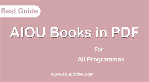 [2022] Download AIOU Books PDF (All Programs)