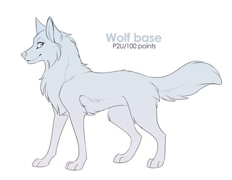 [P2U] Wolf base by Mistrel-Fox on DeviantArt | Anime wolf drawing, Wolf sketch, Wolf drawing