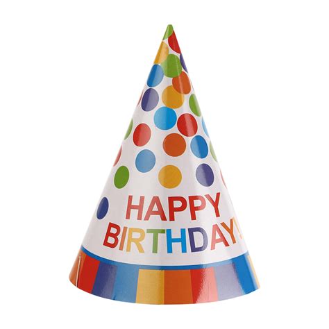 Happy Birthday Colorful Dots Hats - 8PC - India’s Premium Party Store ...