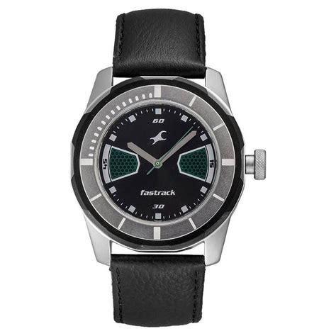 Buy Online Fastrack Quartz Analog Black Dial Leather Strap Watch for Guys - nf3099sl05c | Fastrack