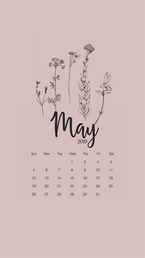 iPhone May 2020 Calendar Wallpaper | Calendar wallpaper, Tumblr flower, Calendar background