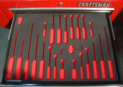 Foam Organizers for Shadowing Craftsman Screwdrivers